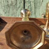 Pair of golden candle holders