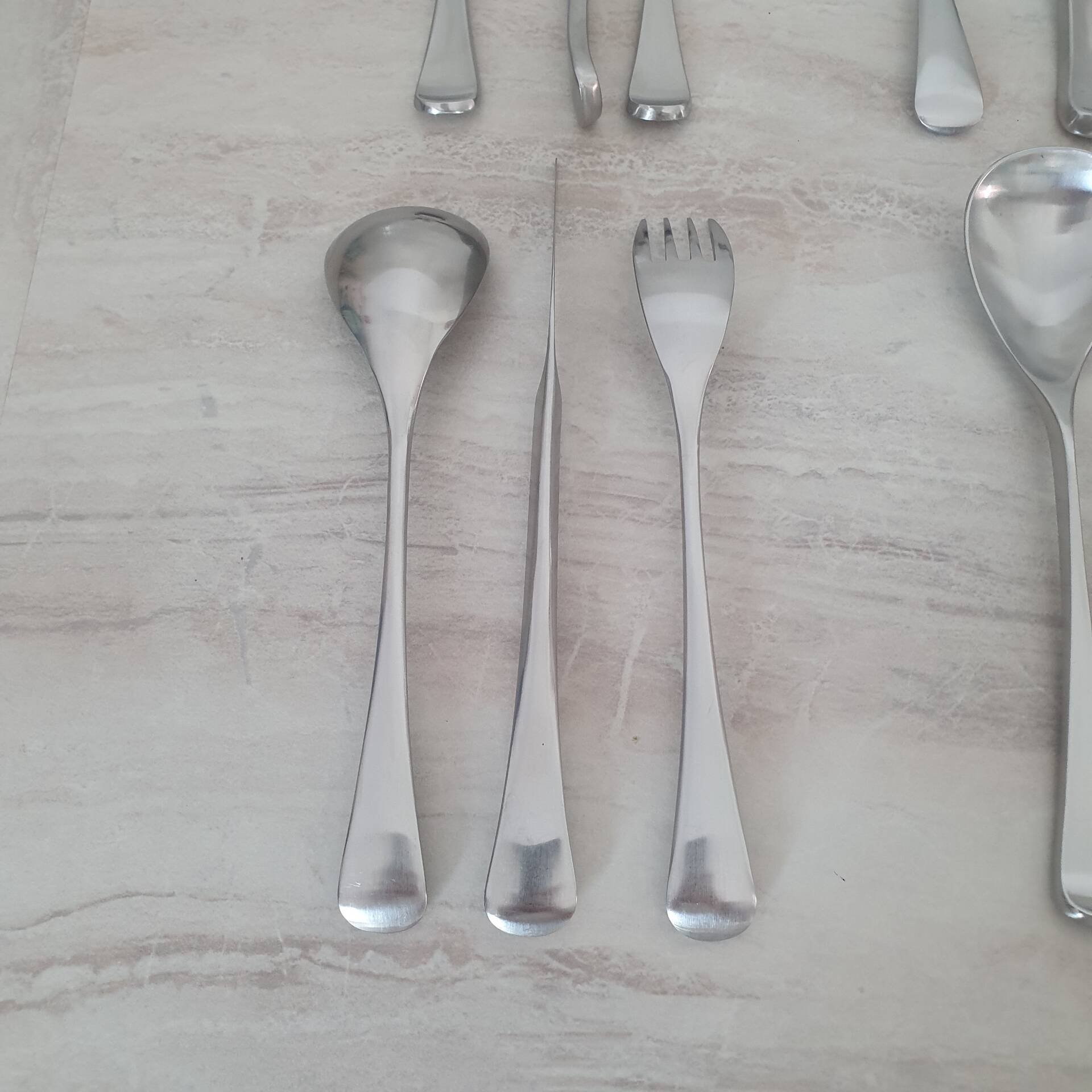 Service for 18 covers Guy Degrenne Cobra collection / Forks and spoons