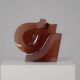 Sculpture en verre géométrique abstraite, Pays-Bas, années 1980