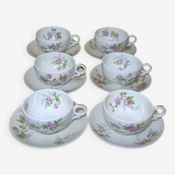 Set of 6 Théodore Haviland cups