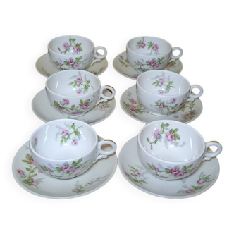 Set of 6 Théodore Haviland cups