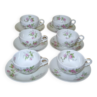 Lots de 6 tasses Théodore Haviland