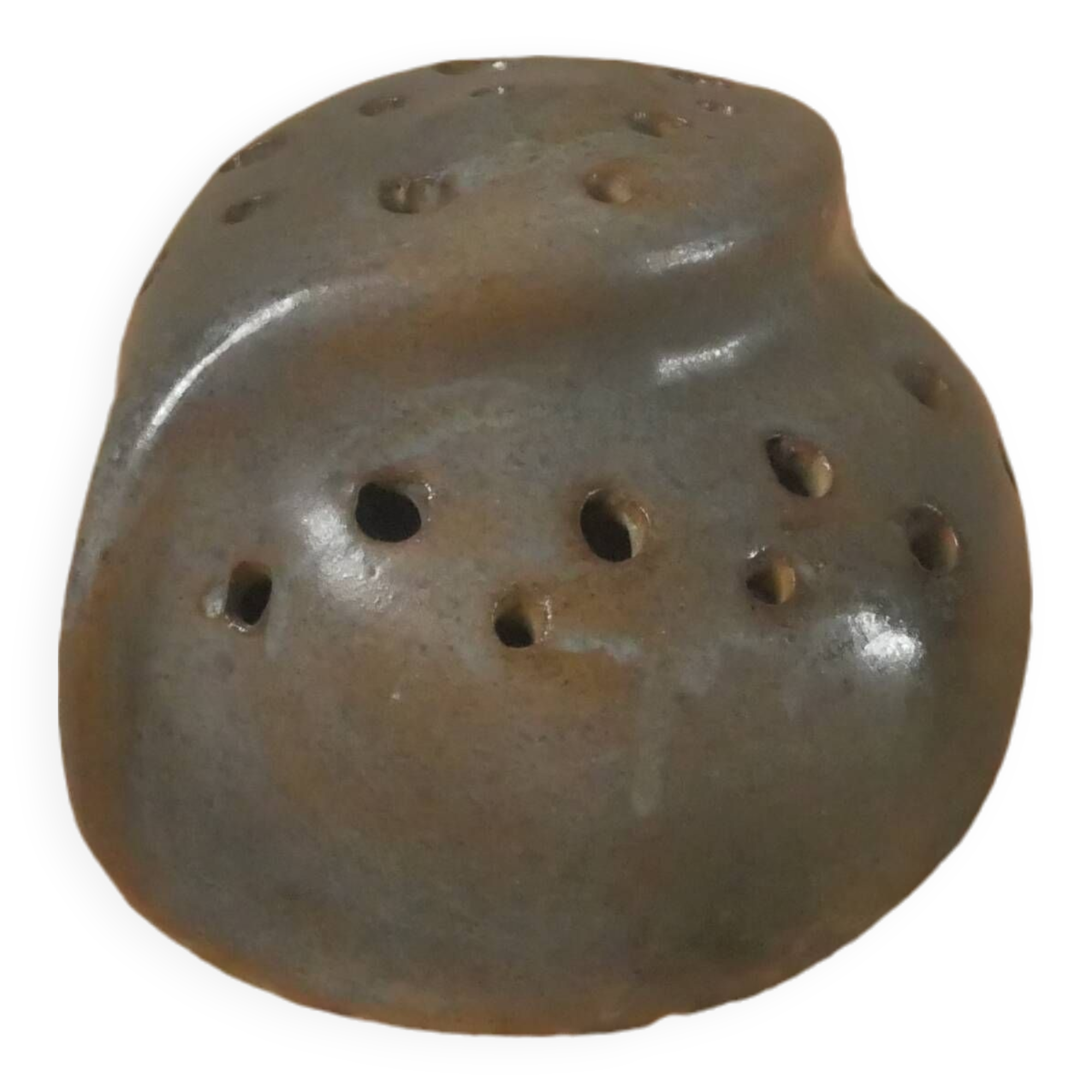 Ceramic flower stick Au grès du jour honfleur pottery handmade artisanal manufacturing