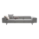 Kartell 3-seater sofa largo (black - houndstooth fabric and steel)
