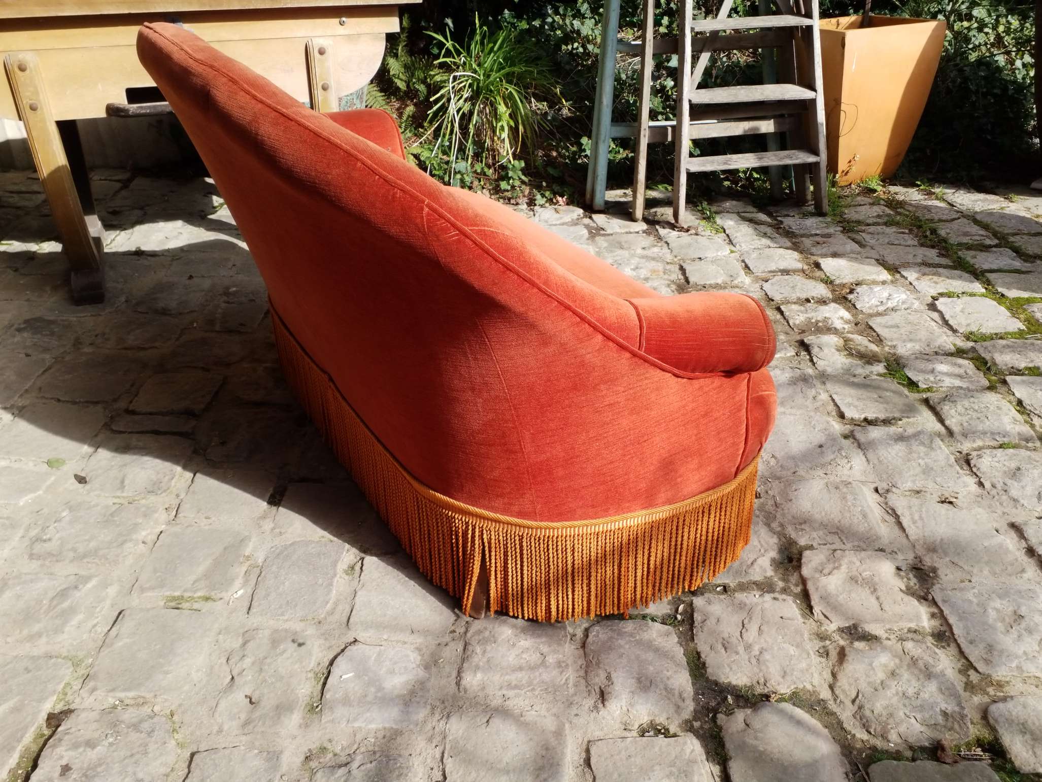 Velvet sofa