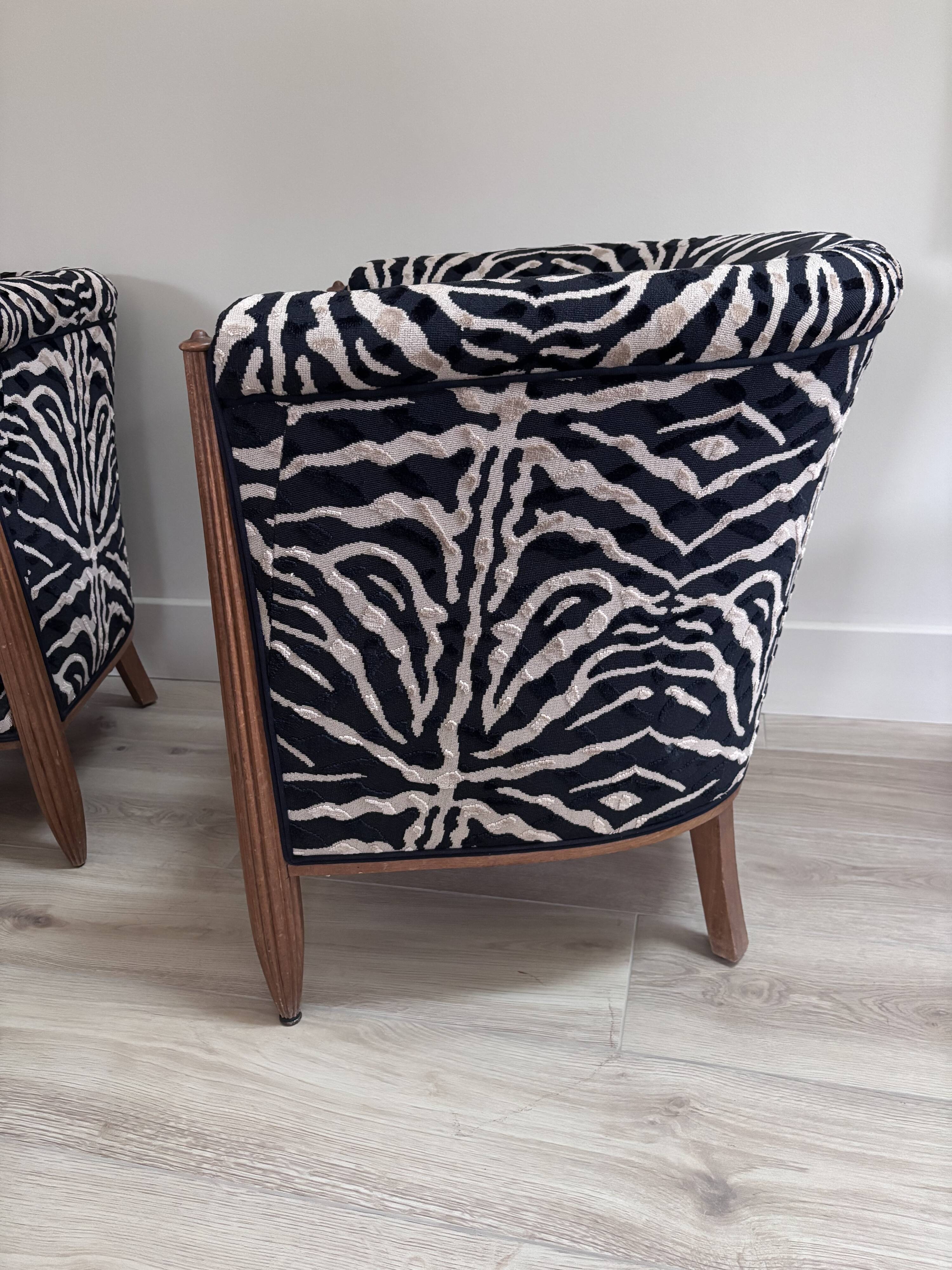Paire de fauteuils tonneau