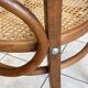 Fauteuil bistrot bureau en bois courbé assise cannée années 30