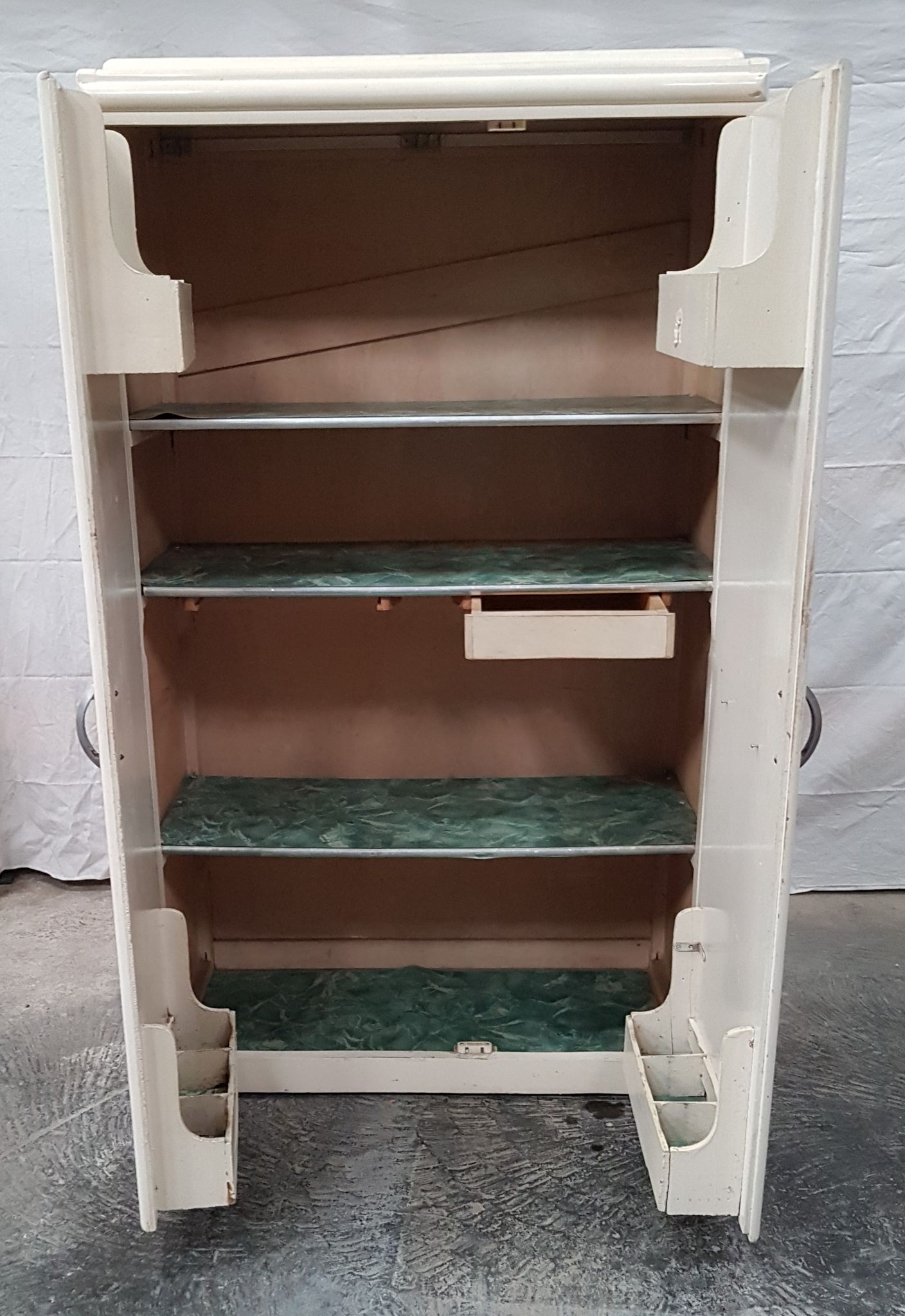 Old wooden kitchen cabinet from the 50s-60s.