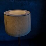 Modern mid-century brass and leather floor lamp Atelje Lyktan, Sweden