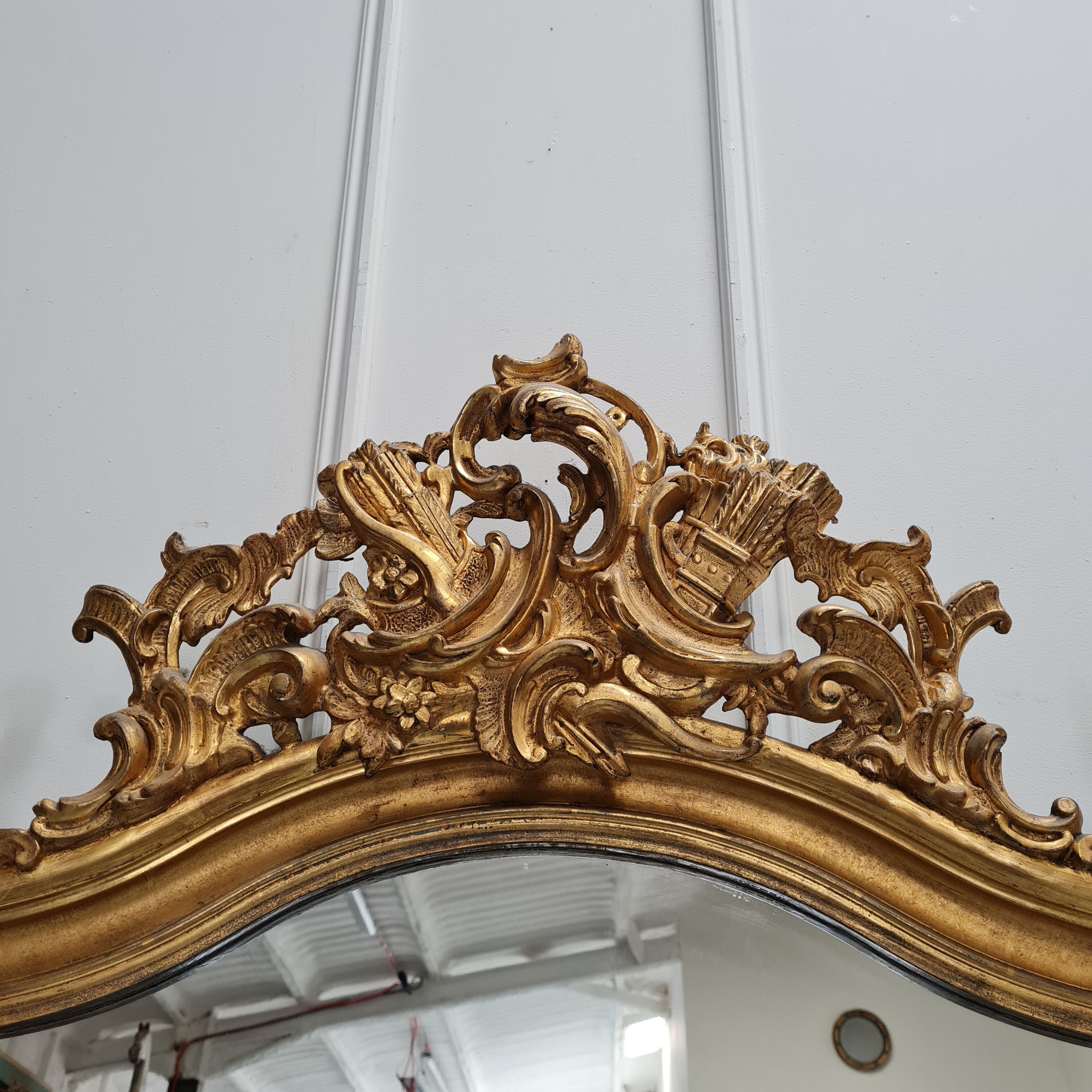 Ornate antique french mirror c1860