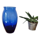 Large cobalt blue glass vase