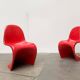 Set of mid-century Panton chairs by Verner Panton for Vitra Herman Miller.