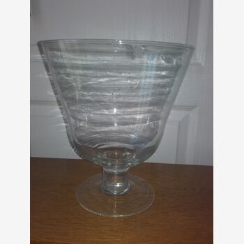 Grande coupe en verre ancienne