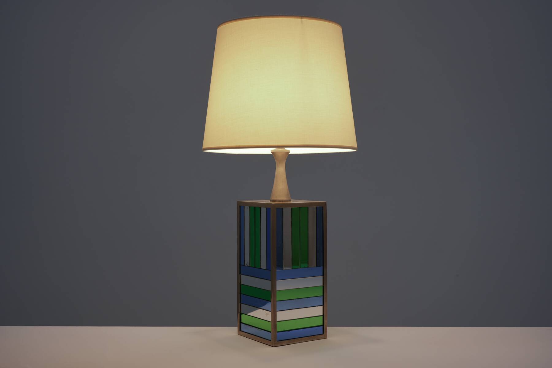 Philippe Barbier rare mirror lamp circa 1970