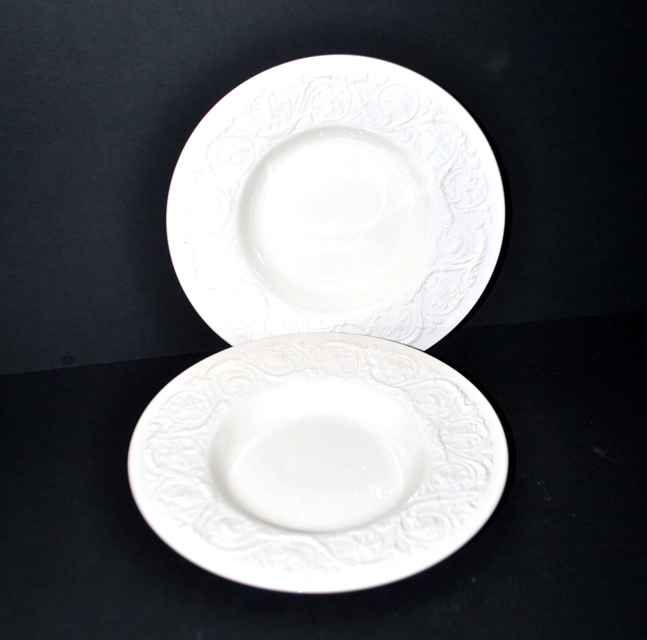 Wedgwood set of 2 pasta plates, Patrician garland, England