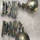 2 accordion scissors wall lights Cheoma in silver metal