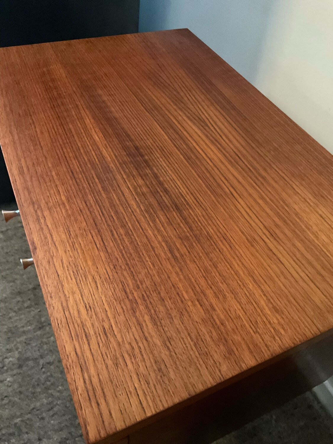 Pair of Scandinavian bedside tables from the 60s in teak