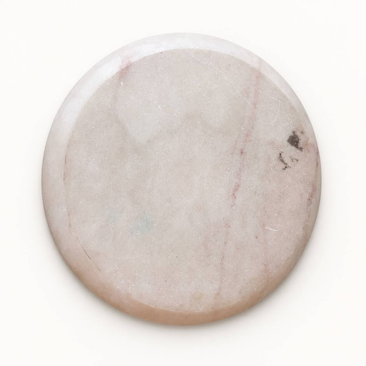 Round pink marble platter