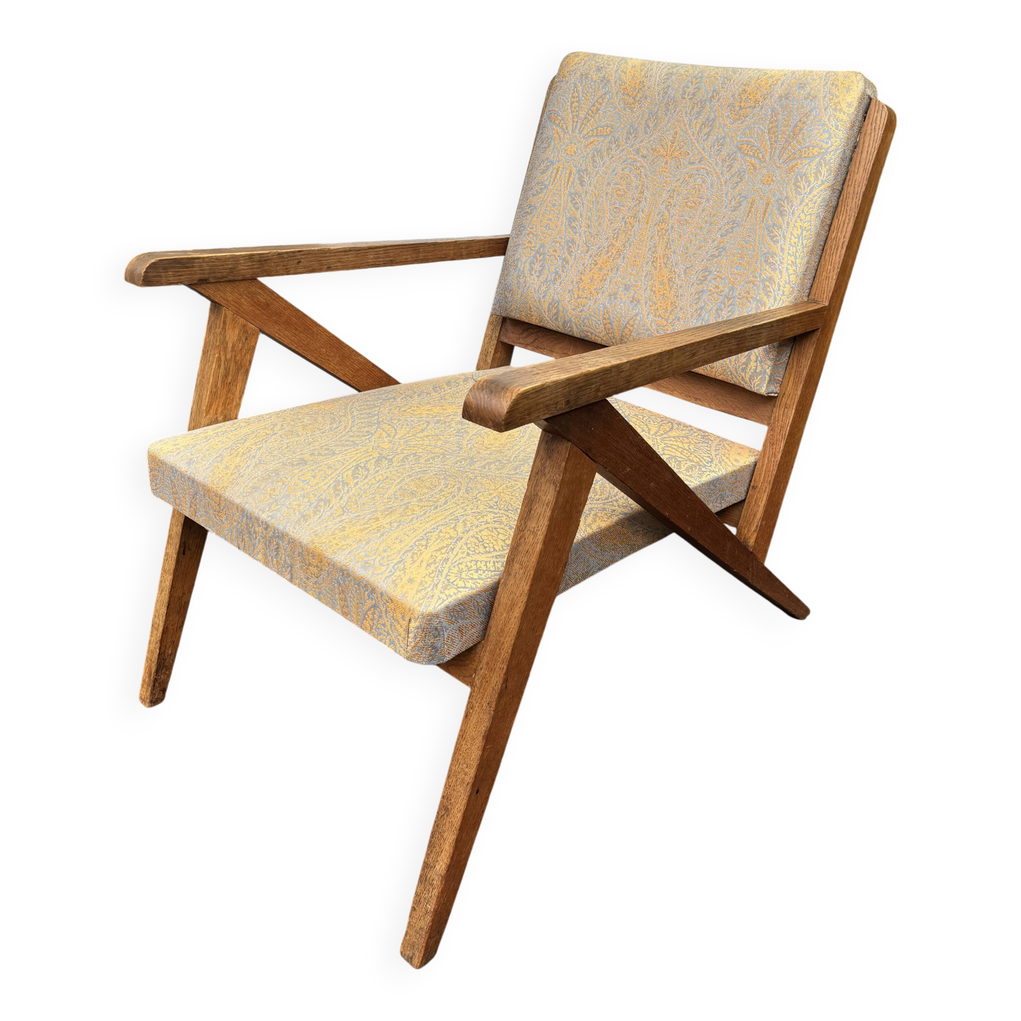 Vintage wooden armchair from the 1960s