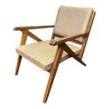 Vintage wooden armchair from the 1960s