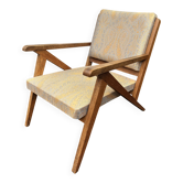 Fauteuil bois vintage 1960