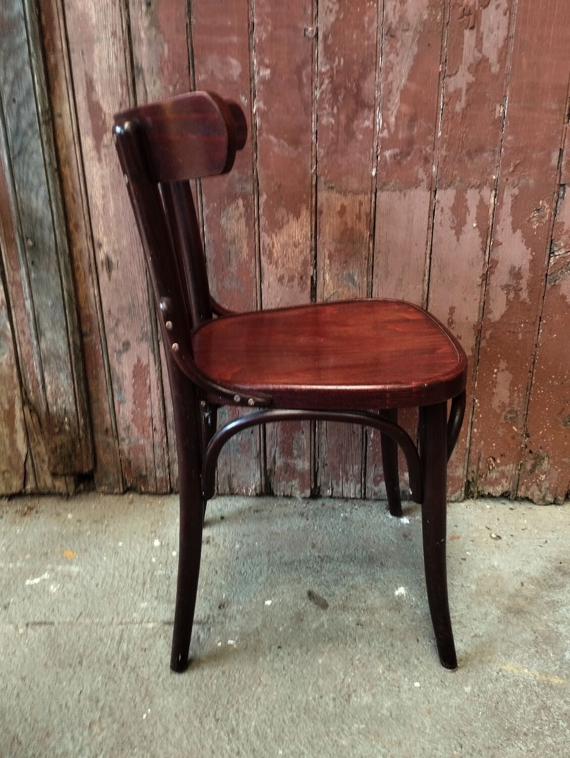 Turned wood bistro chair