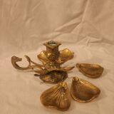 Brass flower candle holder