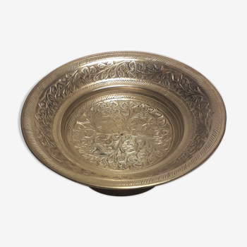 Engraved brass cup