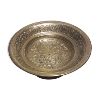 Engraved brass cup