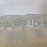 Six glass napkin rings