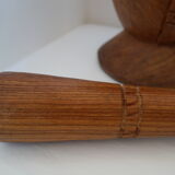 Mortar and pestle made of exotic African wood