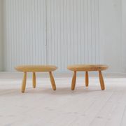 Swedish pair of organic mushroom stools in birch Ikea 2009