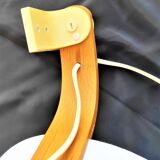 Scandinavian adjustable wall lamp from the 1960s/1970s in wood