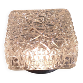 Plafonnier, applique en verre moulé - mid. XXeme