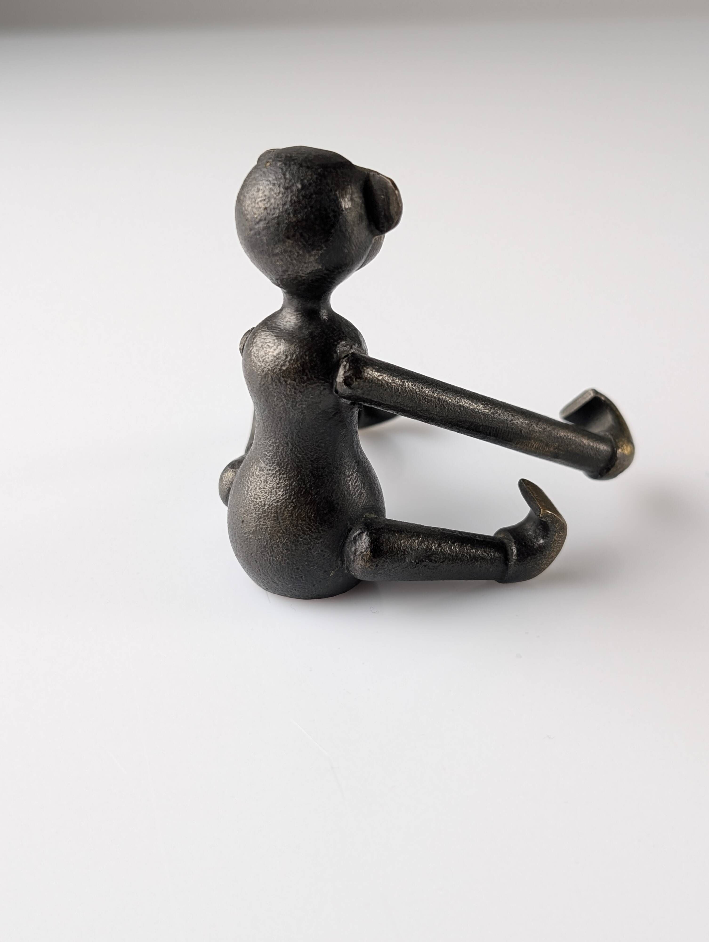Kay Bojesen mid-century monkey, rare bronze version, Denmark, 1950s