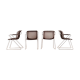 Set of 4 Penelope chairs by Charles Pollock for Castelli