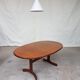Vtg mid century g plan fresco teak extending 4 - 6 seat oval dining table retro