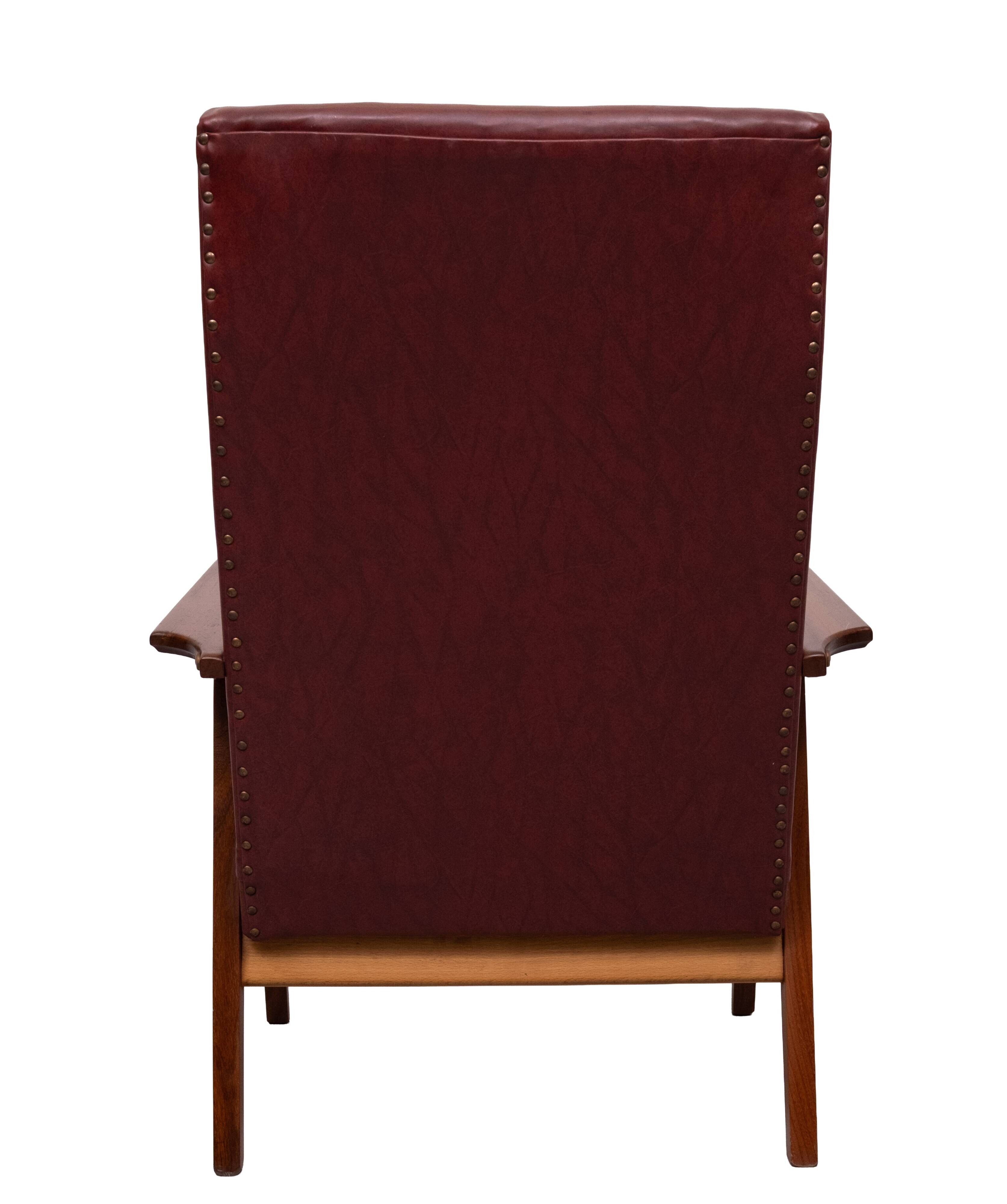 Teak High Back Lounge Chair 1960s Holland