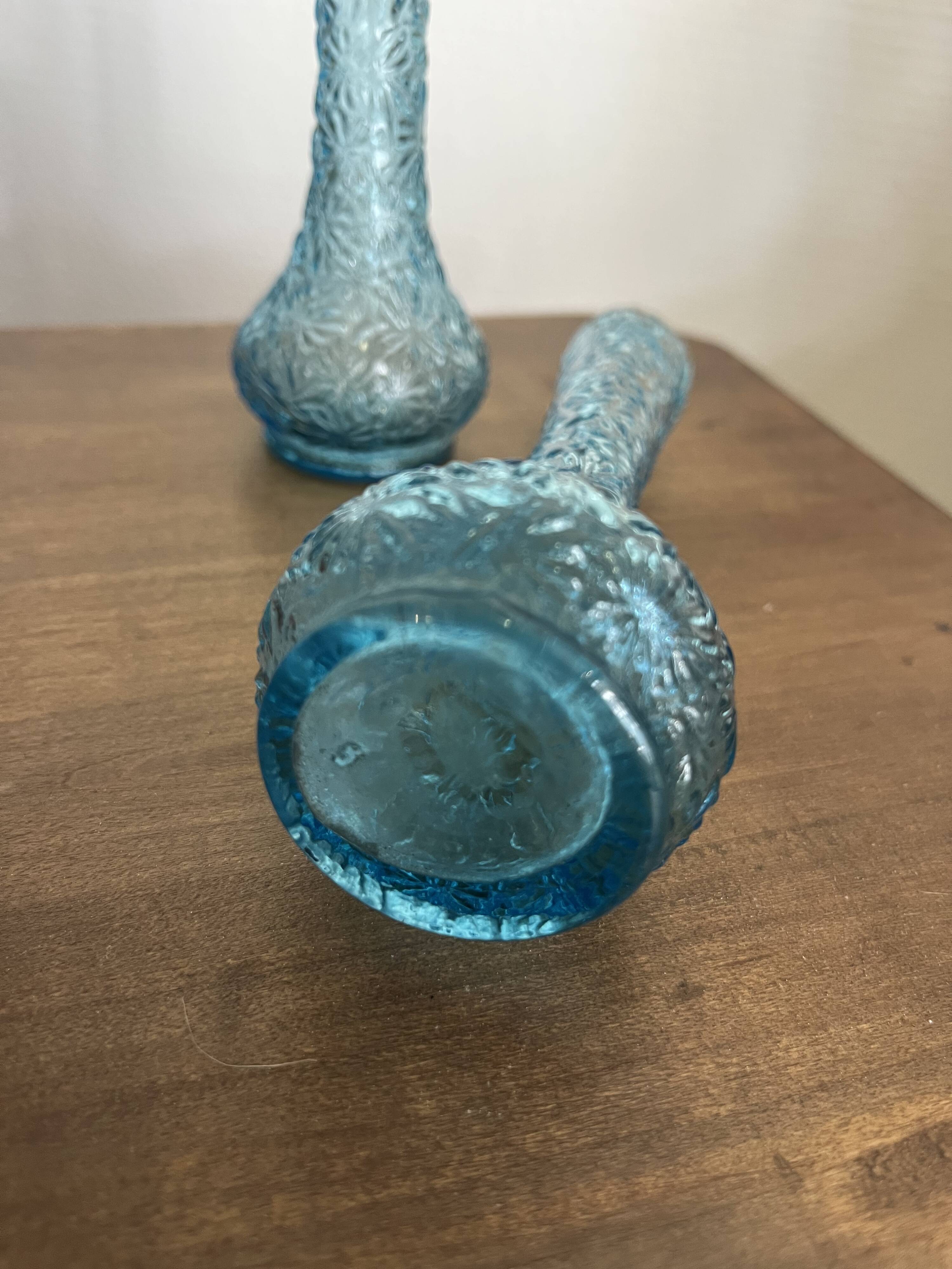 Paire petits vases bleu turquoise années 20/30
