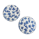 Set of 2 flat plates Royal Tudor Orchid, by Grindley