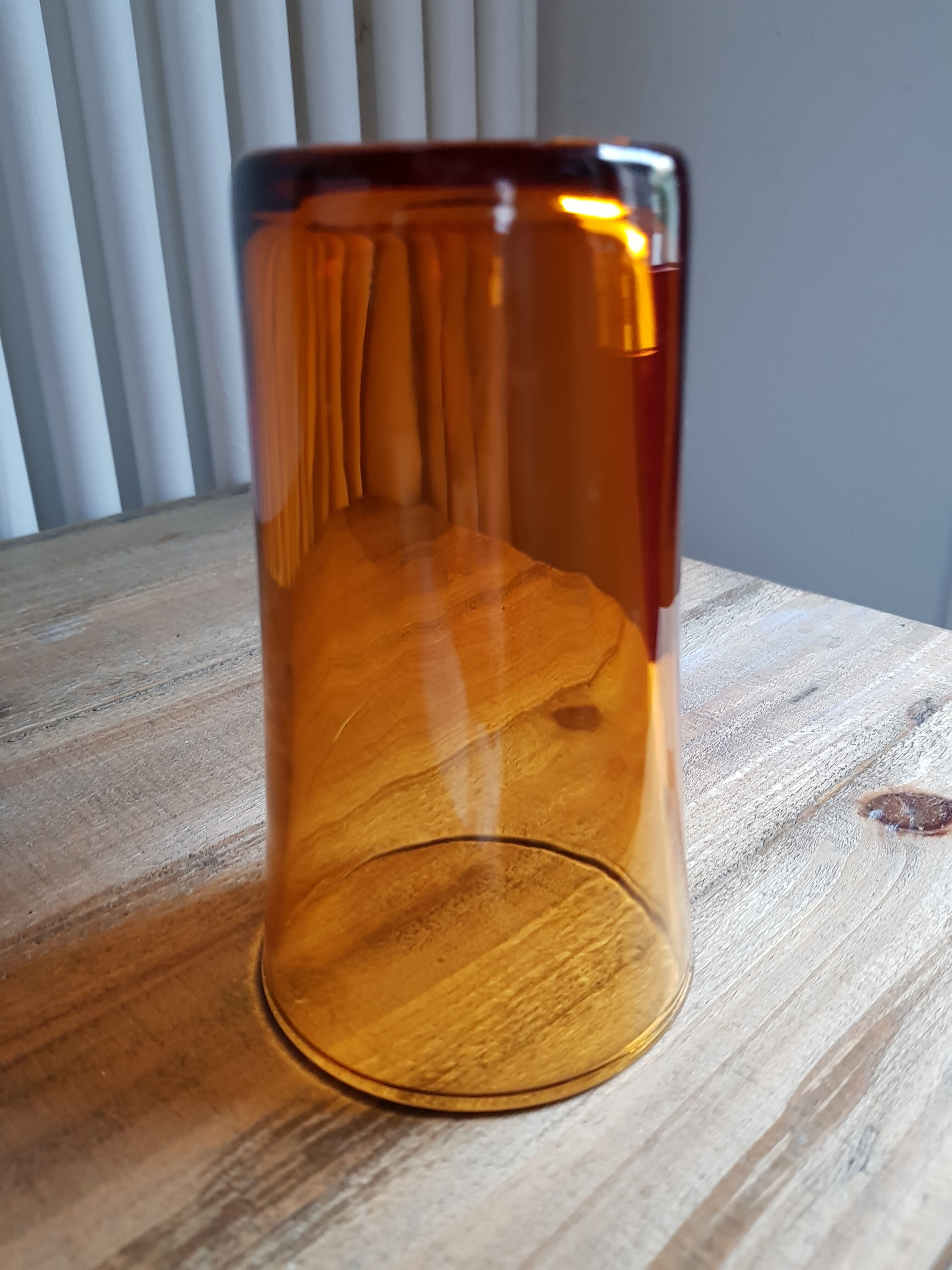 Set de 6 verres vintage en verre brun