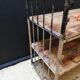Industrial trolley, roulette shelf