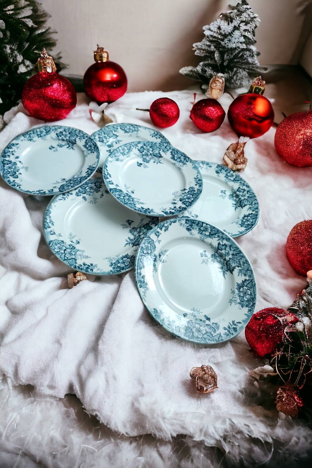 6 old Marie Louise Moulin des loups plates