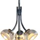 Gaetano Sciolari attr. four arm Murano glass chrome chandelier, 1970s