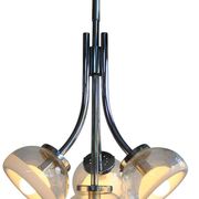 Lustre à quatre bras en verre de Murano chromé de Gaetano Sciolari, années 1970