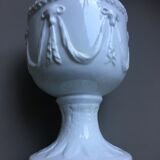 White chalice-cutting vase