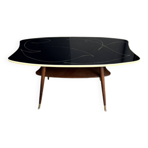 table basse verre noir