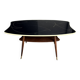 Table basse verre noir et bois