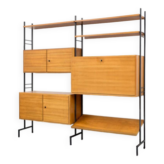 Vintage walnut shelving system