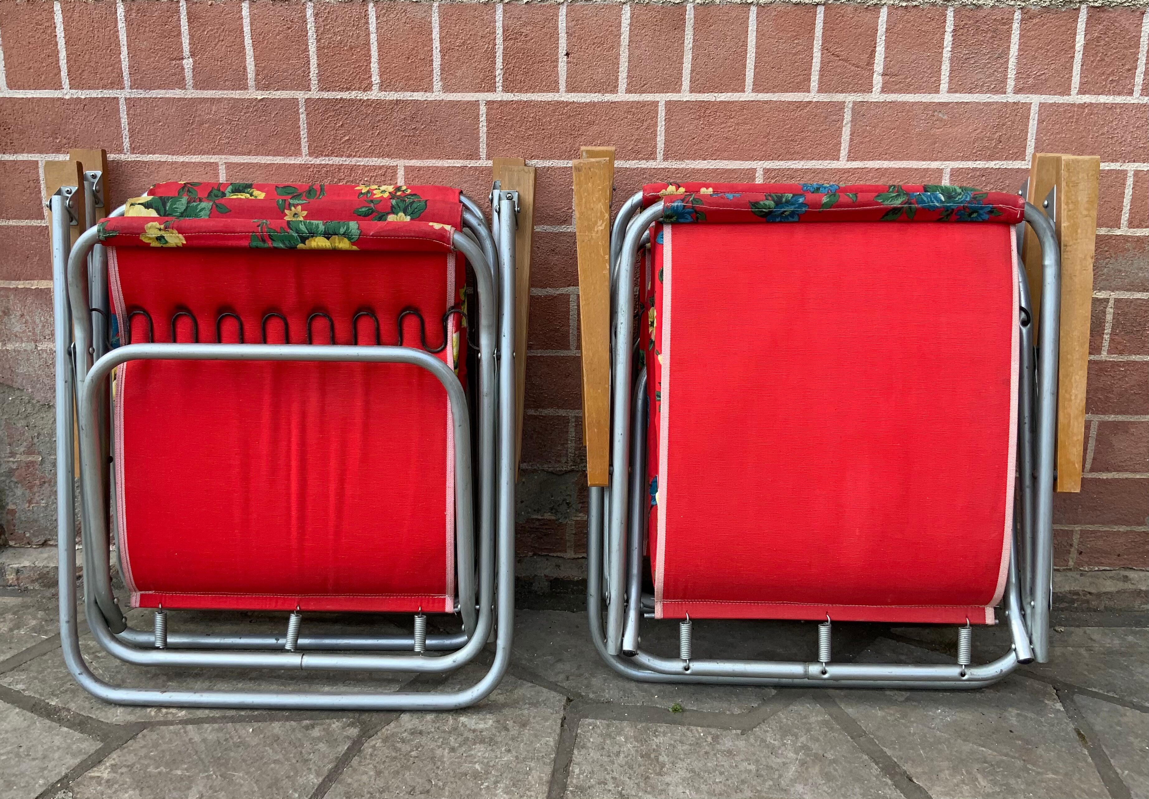 Fauteuils de jardin pliants vintage